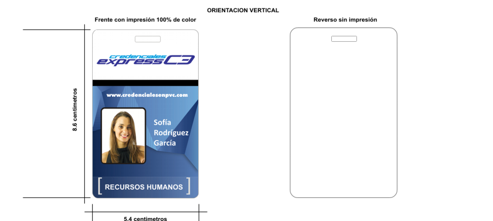 CREDENCIALES EN PVC - EJEMPLO DE CREDENCIAL PARA TRABAJO