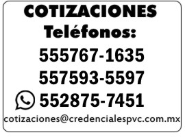 CREDENCIALES EN PVC PARA EMPRESAS