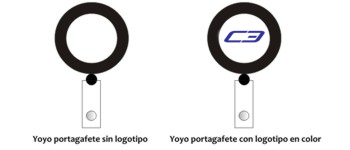 yoyos para portagafete para credenciales en PVC